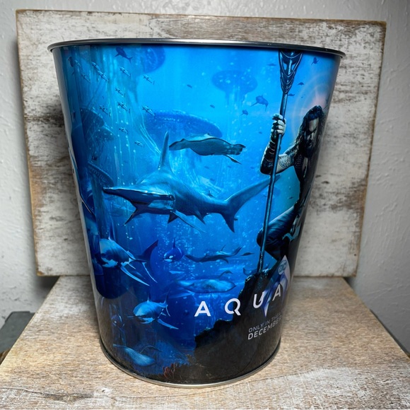 AMC Theaters Metal Popcorn Tins Buckets Aquaman 8x7" - Picture 8 of 12